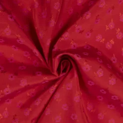 Jacquard m/små blomster Lys postkasse rød