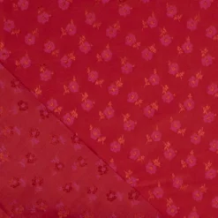 Jacquard m/små blomster Lys postkasse rød