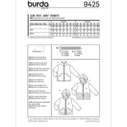 Jakke Burda Kids 9425 str. 86-122