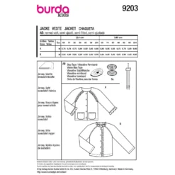 Jakke Burda Kids 9203 str. 68-104