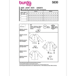 Jakke Burda 5830 str. 34-48