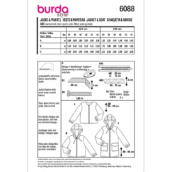 Jakke Burda 6088 str. 34-44