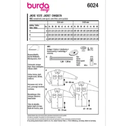 Jakke Burda 6024 str. 34-48
