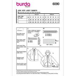 Jakke Burda 6090 str. 34-44