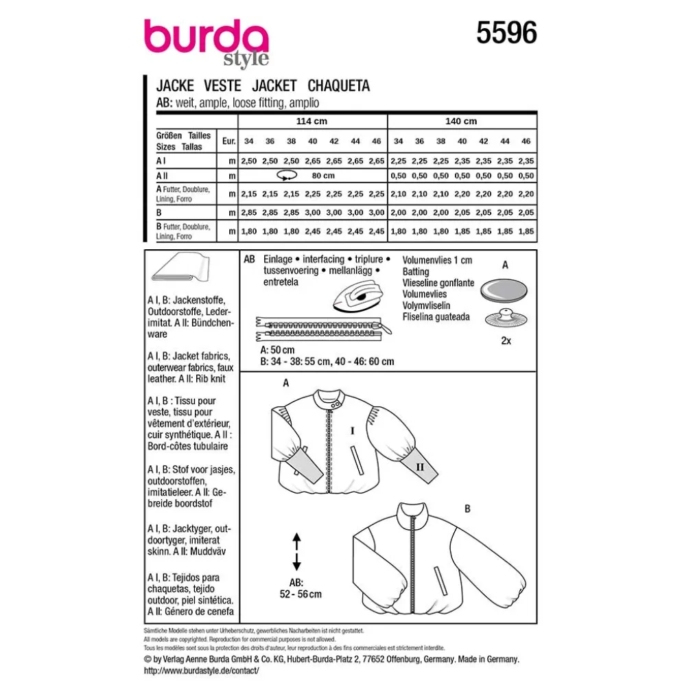 Jakke Burda str. 34-44