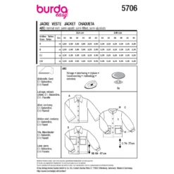 Jakke Burda 5706  str. 34-44