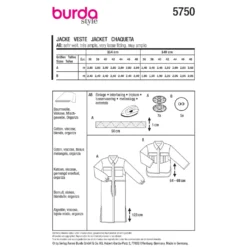 Jakke Burda 5750 str. 36-48