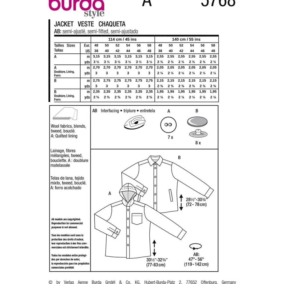 Jakke Burda 5768 str. 48-58