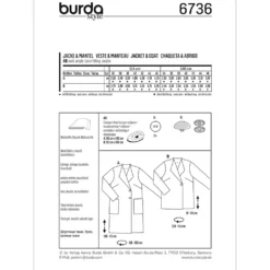 Jakke Burda 6736 str. 34-46