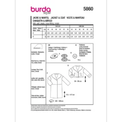 Jakke Burda 5860 str. 34-44