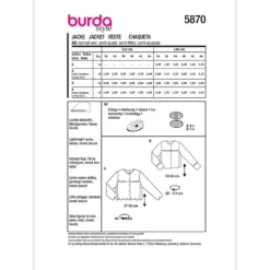 Jakke Burda 5870 str. 34-44