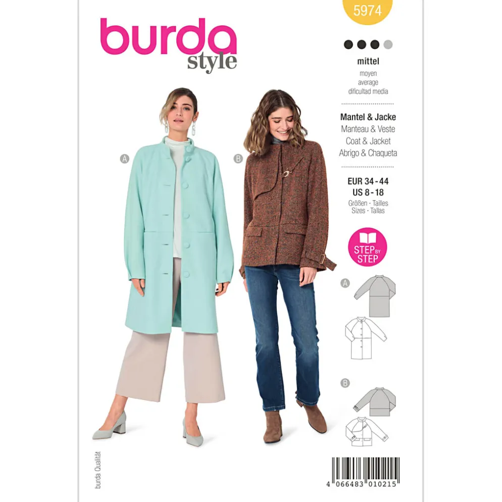 Jakke/frakke Burda 3974 str. 34-44