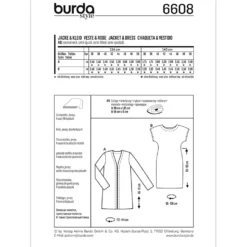Jakke/kjole Burda 6608 str. 36-50