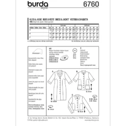 Jakke/kjole Burda 6760 str. 36-48