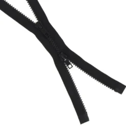 Jakkelås 2-vejs m/standardskyder 75 cm, 6 mm Sort