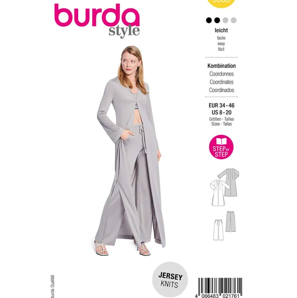 Jakke og bukser Burda 5633 str. 34-46