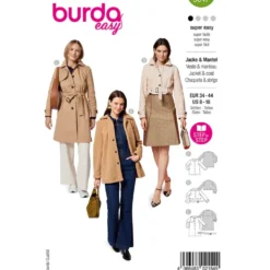 Jakke og frakke Burda 5647 str. 34-44