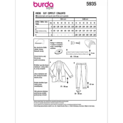 Jakkesæt Burda 5935 str. 44-54