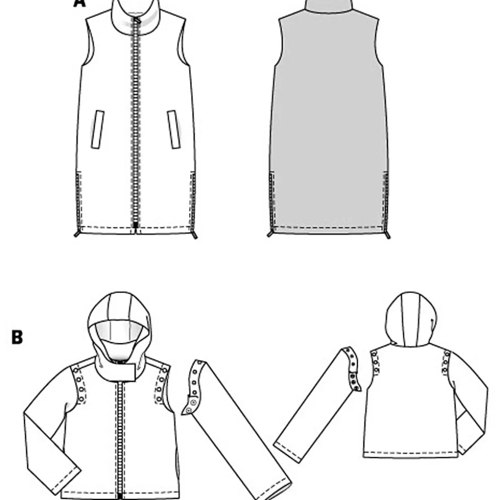 Jakke/vest Burda 5869 str. 34-44
