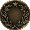Jeansknap metal 17mm Antik guld