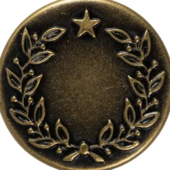 Jeansknap metal 17mm Antik guld