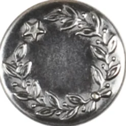 Jeansknap 17 mm Antik sølv