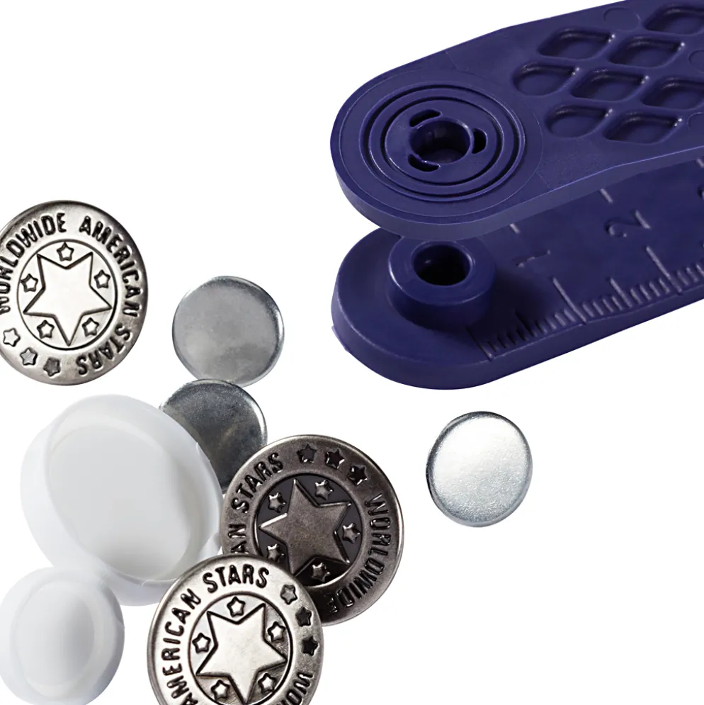 Jeansknapper, 17 mm, 8 stk