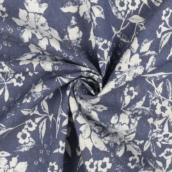 Jeans washed flowers Due blå