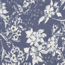 Jeans washed flowers Due blå