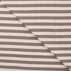 Jersey m/strib Mørk sand