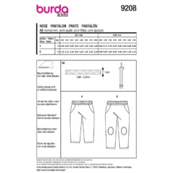 Jogginbukser Burda Kids 9208 str. 104-146