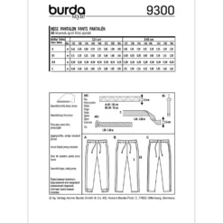Jogging Bukser Burda Kids 9300 str. 122-164