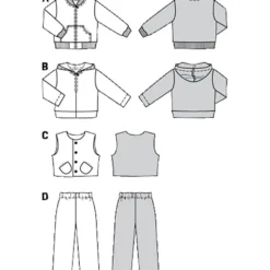 Joggingdragt Burda kids 9672 str. 98-140