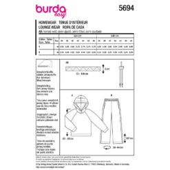 Jogginsæt Burda 5694 str. 36-48