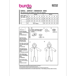 Jumpsuit Burda Kids 9232 str. 56-86