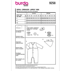 Jumpsuit Burda Kids 9258 str. 56-98