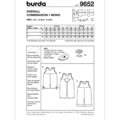 Jumpsuit Burda Kids 9652 str. 68-98