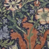 Kanvas m/ blomster Slate blue