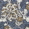 Kanvas m/ skærmblomster William Morris Mørk marineblå