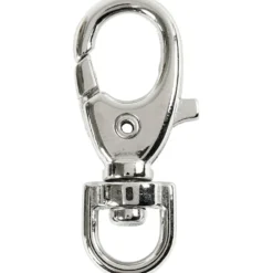 Karabinhage, L: 38 mm, B: ca.10 mm, sølv