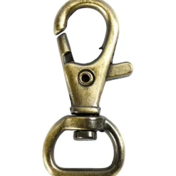 Karabinhage, L: 40 mm, B: 13 mm, antik guld