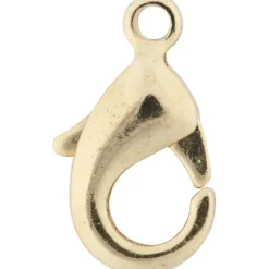 Karabinhage,  10,1 mm, 5 stk. Forgyldt