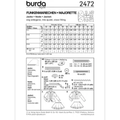Karneval kostume Burda Kids 2472 str. 122-152