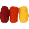 Kartet uld, 3×10 g Gul/terrakotta