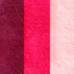 Kartet uld, 3×10 g  Lilla/pink