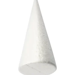 Kegle, H: 35 cm, diam. 19,5 cm Hvid