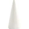 Kegle styropor, 14,5 cm, diam. 6 cm, 5 stk. Hvid