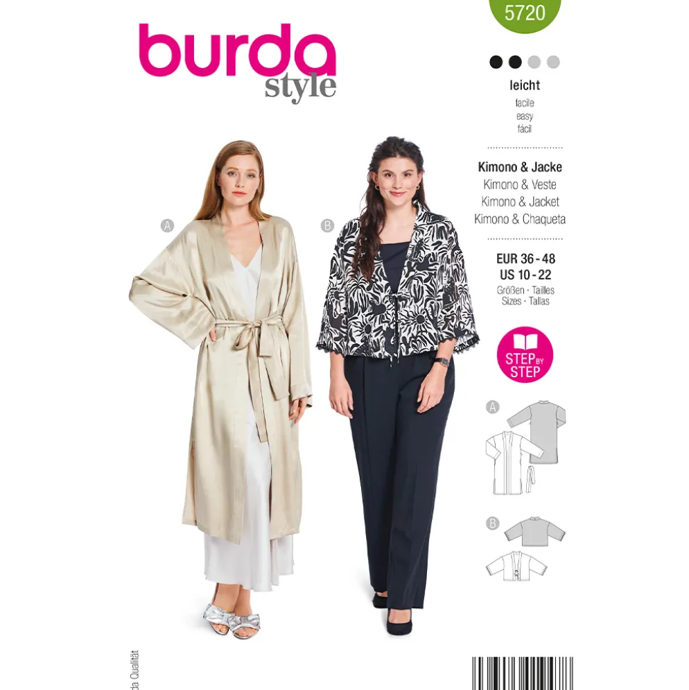 Kimono og Jakke Burda 5720 str. 36-48