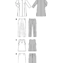 Kjole/bluse/bukser Burda 7075 str. 36-50