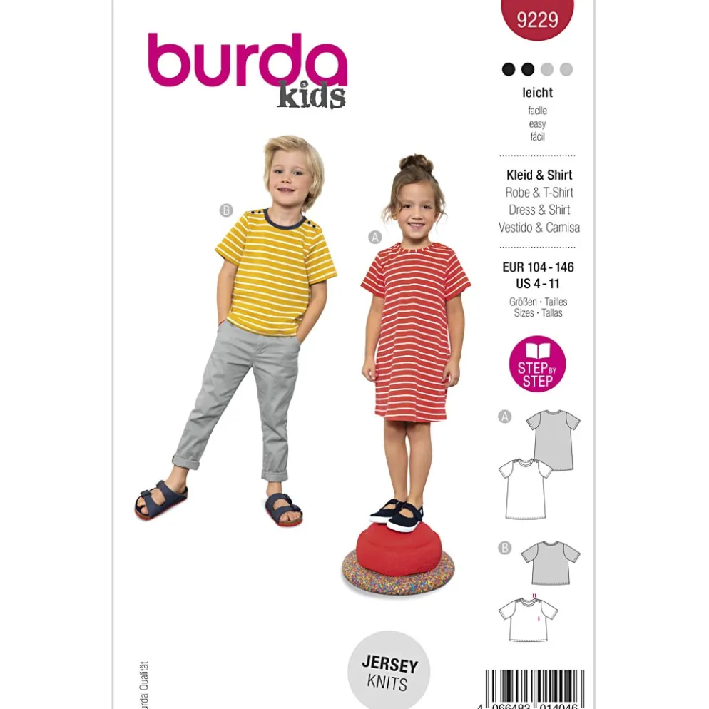 Kjole/Bluse Burda Kids 9229 str. 104-146